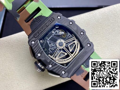 Richard Mille RM-011 1:1 Best Edition KV Factory V2 Carbon Fiber Camo Strap — изображение 6