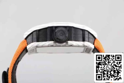 Richard Mille RM12-01 Tourbillon 1:1 Best Edition RM Factory Carbon Fiber Case Orange Strap - Image 3