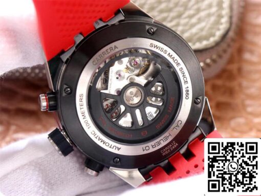 TAG Heuer Carrera CAR2A1Z.FT6050 1:1 Best Edition XF Factory Red Rubber Strap - Image 6