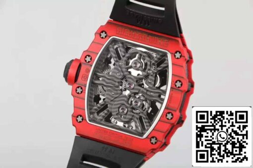 Richard Mille RM12-01 Tourbillon 1:1 Best Edition RM Factory Red Case Black Rubber Strap - Image 4