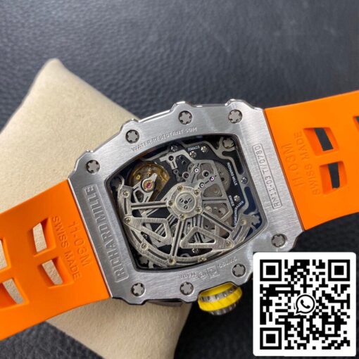 Richard Mille RM11-03 1:1 Best Edition KV Factory Orange Strap - Image 4