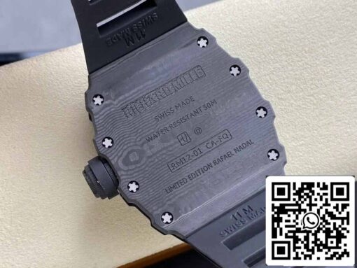 Richard Mille RM12-01 Tourbillon 1:1 Best Edition RM Factory Black Skeleton Dial - Image 4