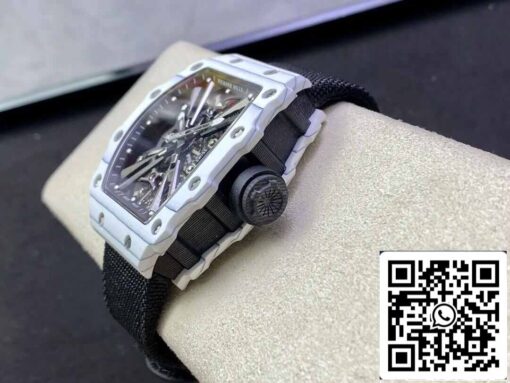 Richard Mille RM12-01 Tourbillon 1:1 Best Edition RM Factory White Carbon Fiber Case - Image 5