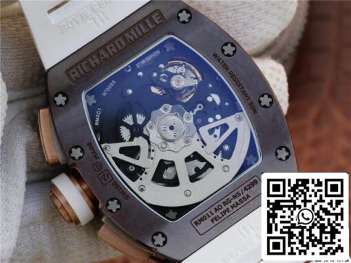 Richard Mille RM011 1:1 Best Edition KV Factory Ceramic White Strap — изображение 5