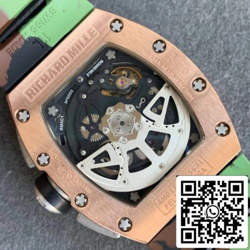 Richard Mille RM11 1:1 Best Edition KV Factory Rose Gold Camouflage Strap - Image 8