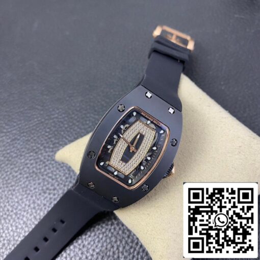 Richard Mille RM 07-01 1:1 Best Edition RM Factory Black Rubber Strap - Image 8