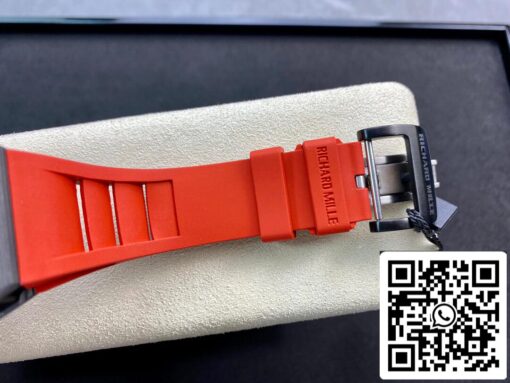 Richard Mille RM011 1:1 Best Edition KV Factory V3 Red Rubber Strap – Bild 4