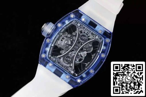 Richard Mille RM053-02 Tourbillon 1:1 Best Edition RM Factory Blue Transparent Case - Image 3