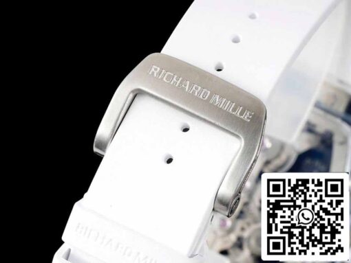 Richard Mille RM 56-01 Tourbillon 1:1 Best Edition RM Factory White Rubber Strap - Image 3