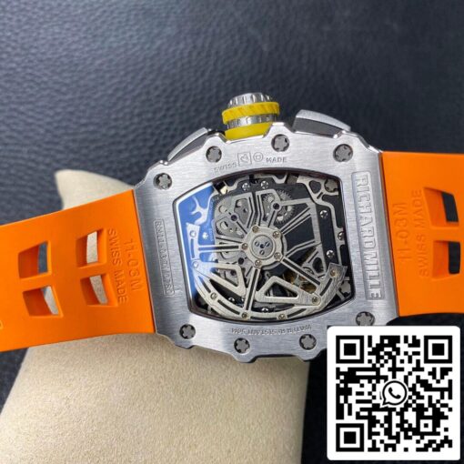 Richard Mille RM11-03 1:1 Best Edition KV Factory Orange Strap - Image 3