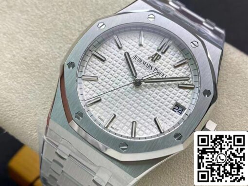 Audemars Piguet Royal Oak 15500ST.OO.1220ST.04 1:1 Best Edition ZF Factory V2 Version White Dial EU Watch Store