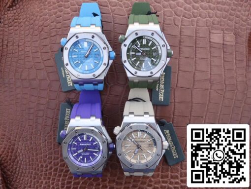 Audemars Piguet Royal Oak Offshore Diver 15710ST.OO.A032CA.01 1:1 Best Edition JF Factory Blue Dial EU Watch Store