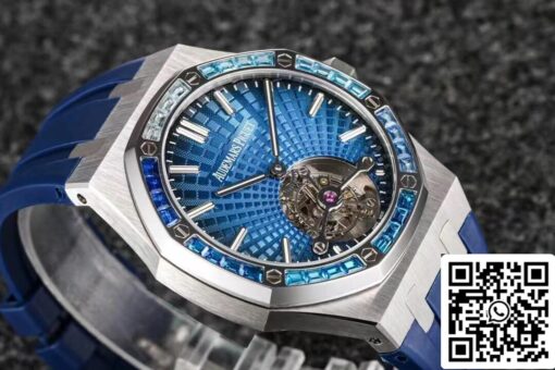 Audemars Piguet Royal Oak Tourbillon 1:1 Best Edition R8 Factory V3 Blue Rubber Strap EU Watch Store