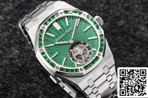 Audemars Piguet Royal Oak Tourbillon 26532IC.EE.1220TI.01 1:1 Best Edition R8 Factory Green Dial US Replica Watch