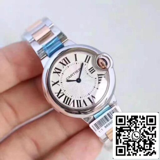 Ballon Bleu De Cartier W6920084 V6 Factory 1:1 Best Edition Swiss Ronda Quartz White Dial US Replica Watch