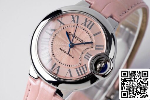 Ballon Bleu De Cartier WSBB0002 33MM 1:1 Best Edition AF Factory Pink Dial US Replica Watch