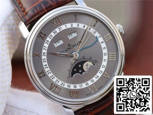 Blancpain Villeret 6654-1113-55B 1:1 Best Edition OM Factory V2 Grey Dial US Replica Watch