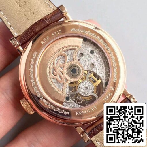 Breguet Classique Complications 5317BR/12/9V6 1:1 Best Edition Swiss Tourbillon Brown Leather Strap US Replica Watch