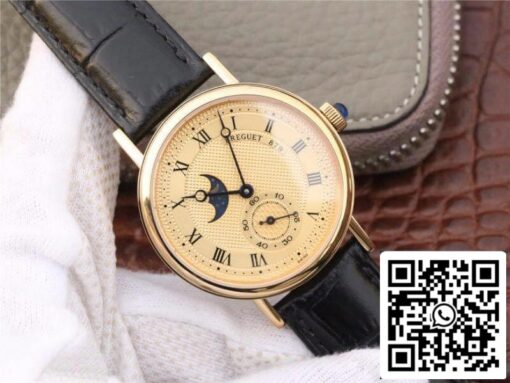 Breguet Classique Moonphase 4396 Men Watches 1:1 Best Edition Swiss ETA5165R Gold Dial US Replica Watch