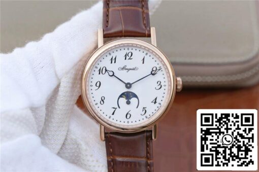 Breguet Classique Moonphase 9087BB 1:1 Best Edition TW Factory Rose Gold US Replica Watch