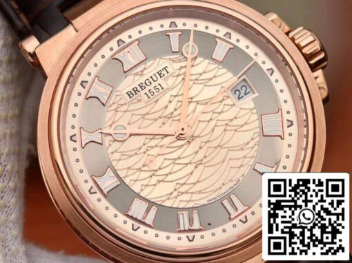 Breguet MARINE 5517BB/Y2/9ZU V9 Factory 1:1 Best Edition Swiss ETA9015 Gold dial US Replica Watch