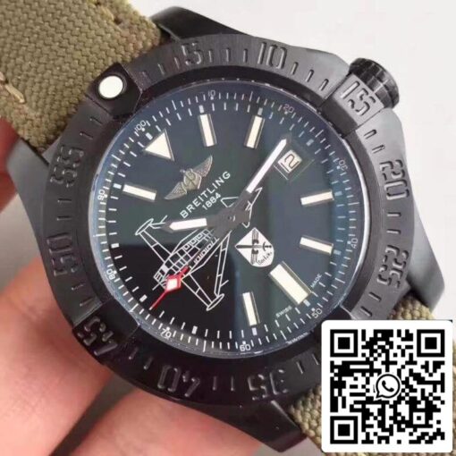 Breitling Avenger II Seawolf Boelcke M173316Y/BE72 GF Factory 1:1 Best Edition Swiss ETA2824-2 Black Dial US Replica Watch