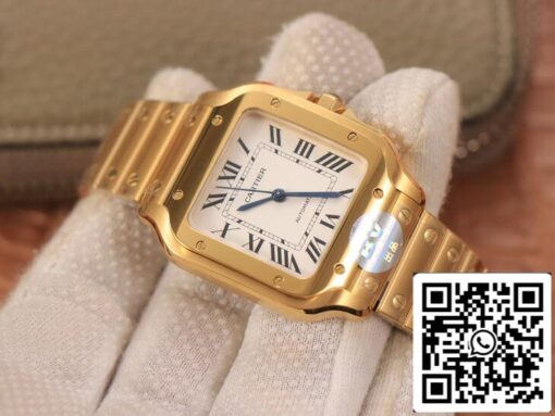 Cartier De Santos WSSA0010 1:1 Best Edition BV Factory 18K Gold US Replica Watch