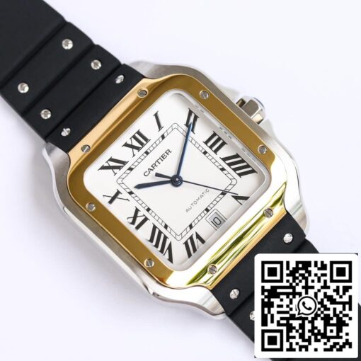 Cartier Santos W2SA0009 1:1 Best Edition GF Factory V2 White Dial US Replica Watch