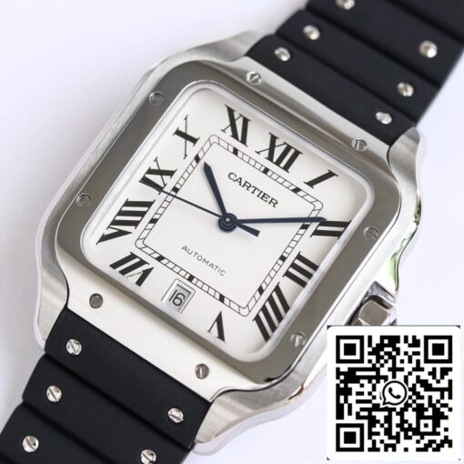 Cartier Santos WSSA0018 1:1 Best Edition GF Factory V2 Rubber Strap US Replica Watch