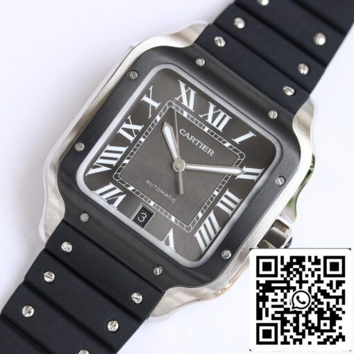 Cartier Santos WSSA0037 1:1 Best Edition GF Factory V2 Rubber Strap US Replica Watch