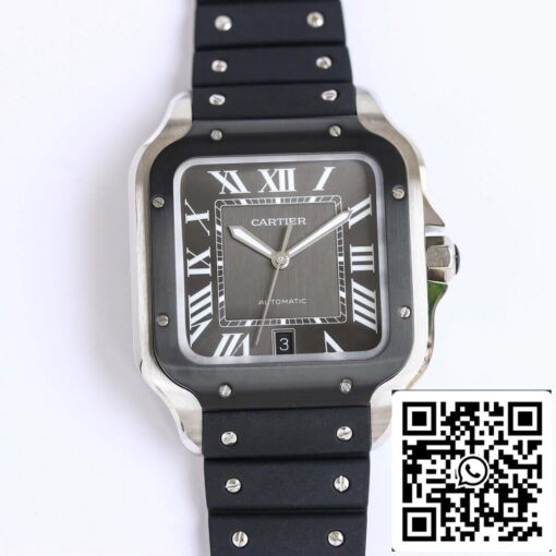 Cartier Santos WSSA0037 1:1 Best Edition GF Factory V2 Rubber Strap US Replica Watch