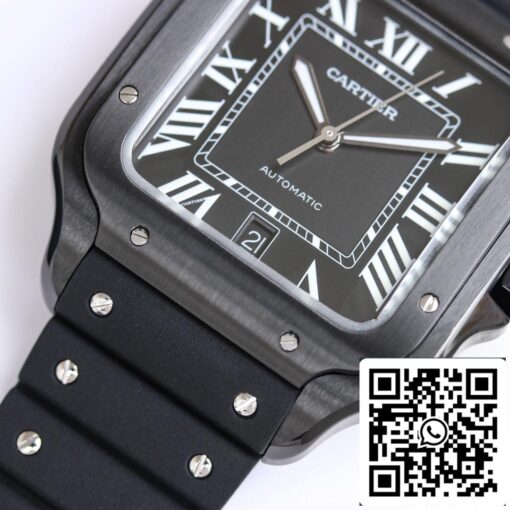 Cartier Santos WSSA0039 1:1 Best Edition GF Factory V2 Rubber Strap US Replica Watch