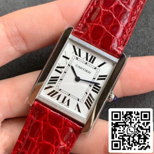 Cartier Tank W5200005 1:1 Best Edition K11 Factory White Dial US Replica Watch