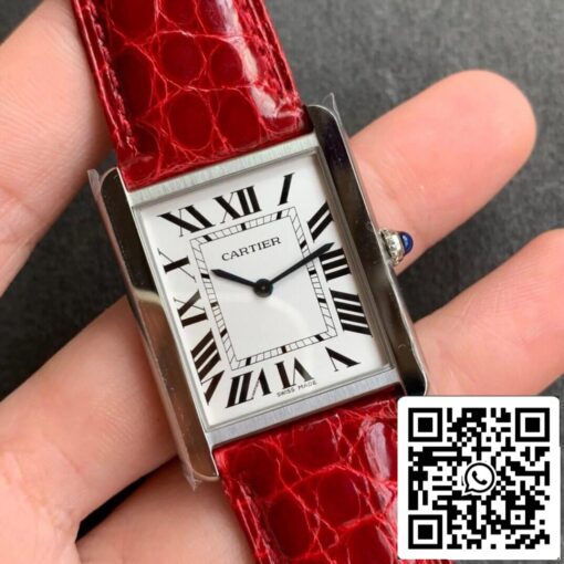 Cartier Tank W5200005 1:1 Best Edition K11 Factory White Dial US Replica Watch