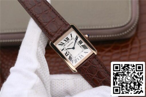 Cartier Tank W5200025 1:1 Best Edition K11 Factory Rose Gold US Replica Watch