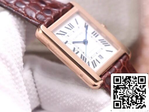 Cartier Tank W5200026 1:1 Best Edition V9 Factory Rose Gold US Replica Watch