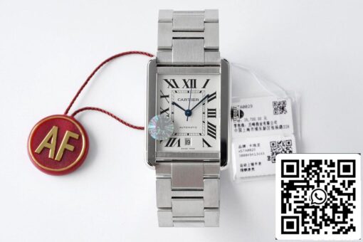 Cartier Tank W5200028 1:1 Best Edition AF Factory Stainless Steel US Replica Watch