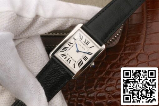 Cartier Tank WSTA0028 1:1 Best Edition K11 Factory White Dial US Replica Watch