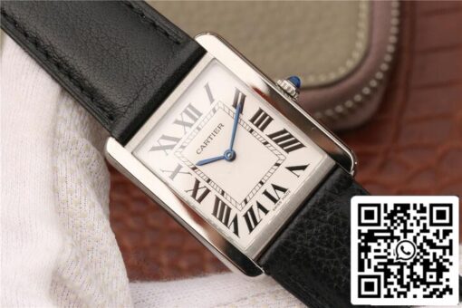 Cartier Tank WSTA0028 1:1 Best Edition K11 Factory White Dial US Replica Watch