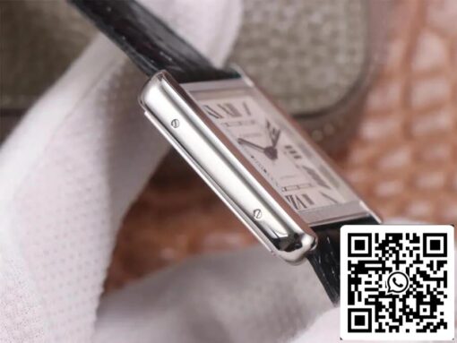 Cartier Tank WSTA0029 1:1 Best Edition V9 Factory White Dial US Replica Watch