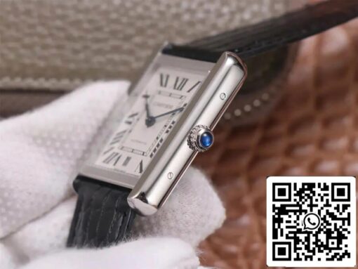 Cartier Tank WSTA0029 1:1 Best Edition V9 Factory White Dial US Replica Watch