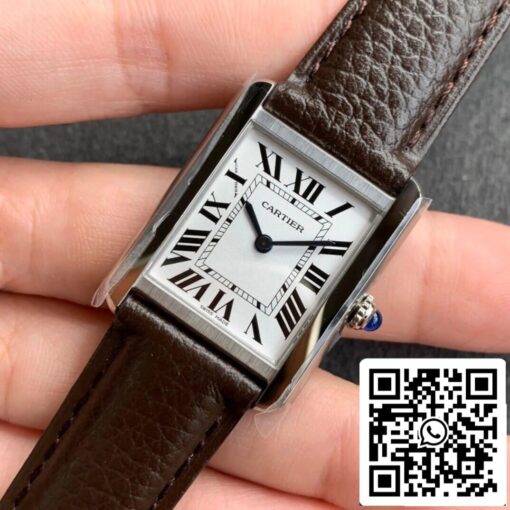 Cartier Tank WSTA0030 1:1 Best Edition K11 Factory White Dial US Replica Watch