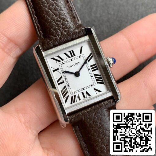 Cartier Tank WSTA0030 1:1 Best Edition K11 Factory White Dial US Replica Watch