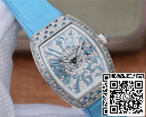 Franck Muller Ladies Collection V 32 SC AT FO D CD (BL) 1:1 Best Edition ABF Factory Diamond-set Dial US Replica Watch