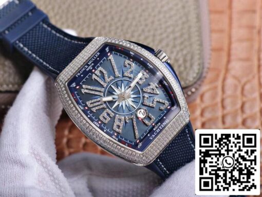 Franck Muller Mens Collection V45 SC DT Yachting 1:1 Best Edition ZF Factory Blue Dial Swiss ETA9015 US Replica Watch