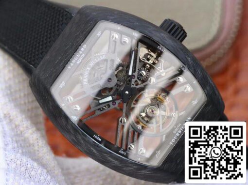 Franck Muller V45 T SQT Men Watches 1:1 Best Edition Swiss Tourbillon Skeleton Dial US Replica Watch