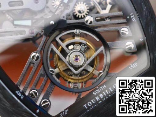 Franck Muller V45 T SQT Men Watches 1:1 Best Edition Swiss Tourbillon Skeleton Dial US Replica Watch