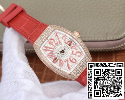 Franck Muller Vanguard Ladies 1:1 Best Edition ABF Factory Red Strap US Replica Watch