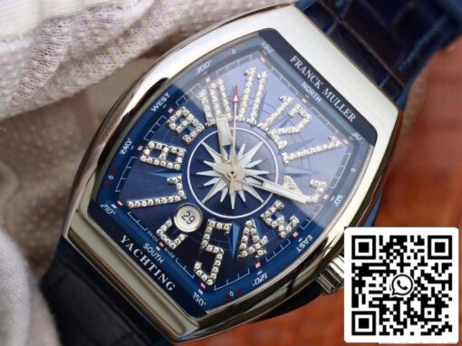 Franck Muller Vanguard V45 Blue Dial 1:1 Best Edition Swiss ETA2824 Blue Dia US Replica Watch