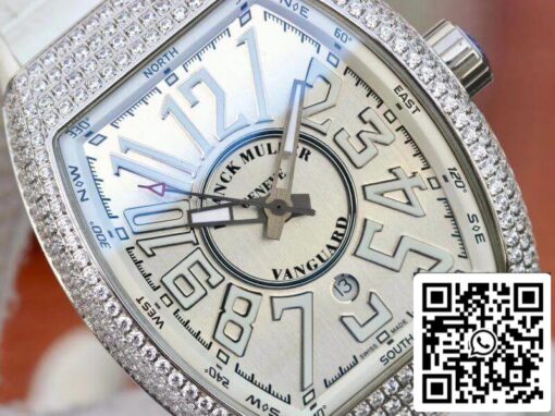 Franck Muller Vanguard V45.SC.DT.D.NBR.CD.5N.NR 1:1 Best Edition Swiss ETA2824 Silver Dial US Replica Watch